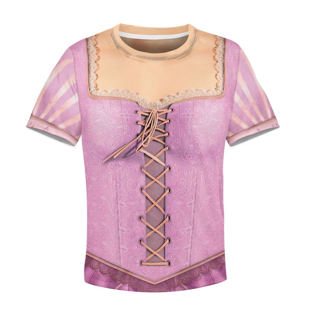 Gearhuman 3D Kids Rapunzel Princess Custom Tshirt Hoodie Appreal CC11128 Kid 3D Apparel Kid T-Shirt XS 