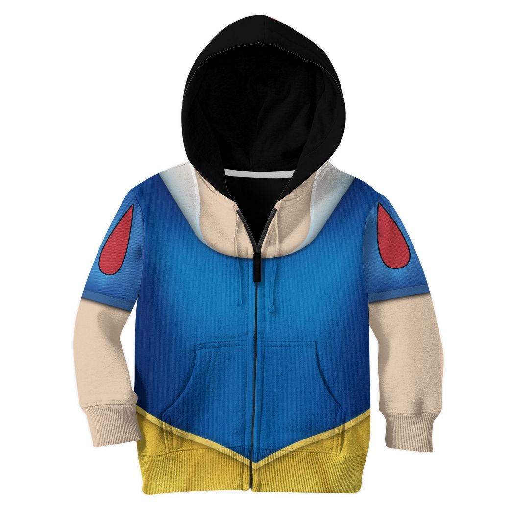 Gearhuman 3D Kids Snow White Custom Tshirt Hoodie Appreal CC11123 Kid 3D Apparel Kid Zip Hoodie XS 