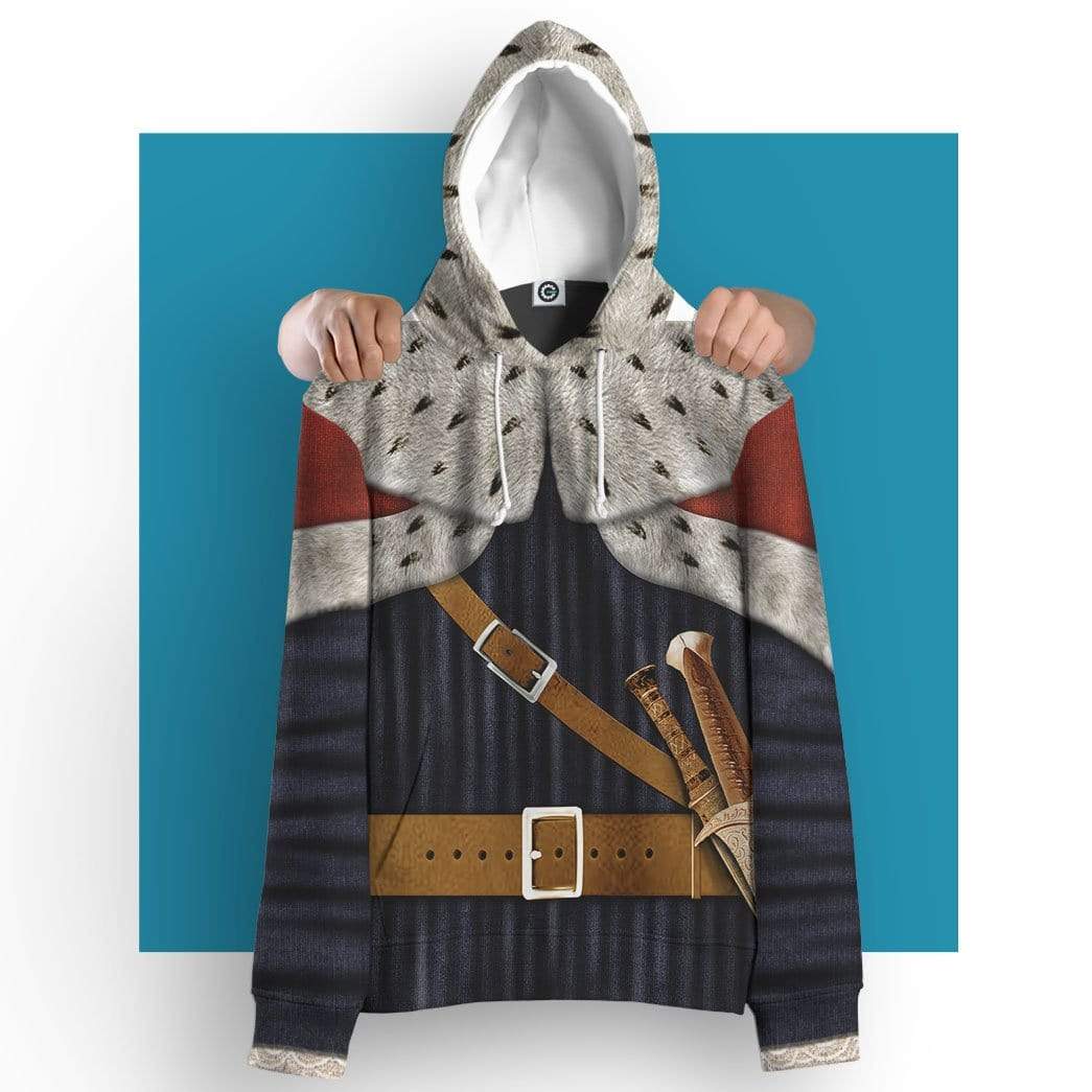 Gearhuman 3D King Alfred The Great Custom Fleece Hoodie Apparel GW14045 3D Custom Fleece Hoodies 