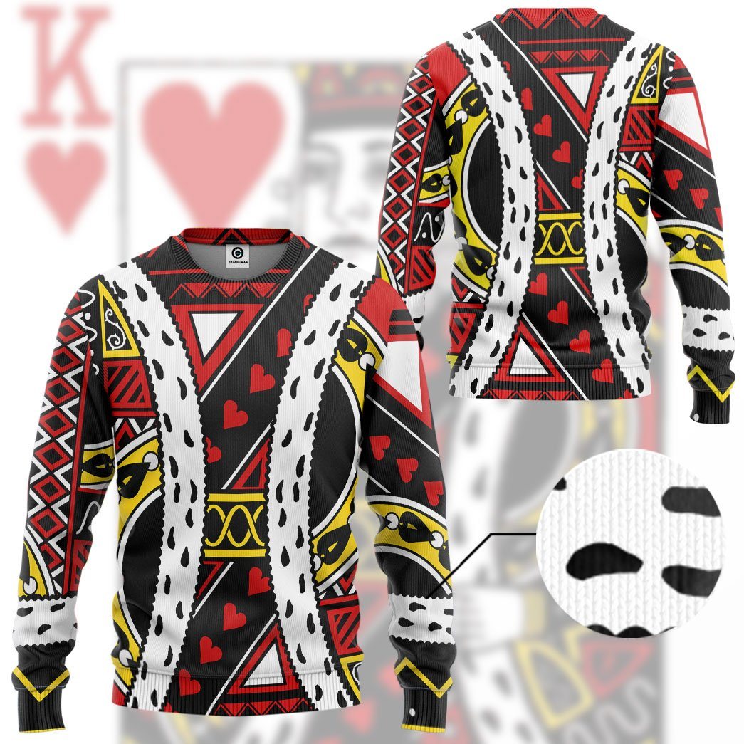 Gearhuman 3D King of Hearts Charles Custom Tshirt Hoodie Apparel CC12011 3D Apparel 