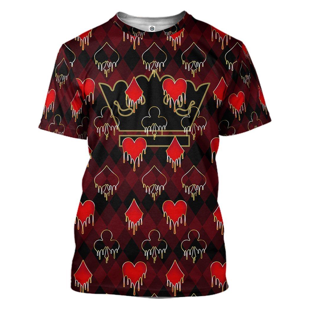 GearHuman 3D King Queen Blackjack Custom Hoodies GR29122 3D Apparel T-Shirt S 
