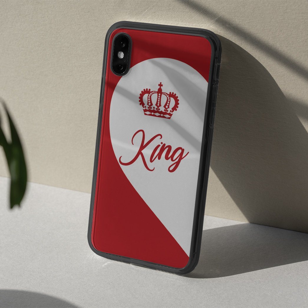 Gearhuman 3D King Valentine Custom Phonecase GB22013 Glass Phone Case