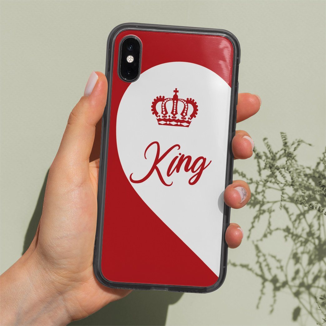Gearhuman 3D King Valentine Custom Phonecase GB22013 Glass Phone Case