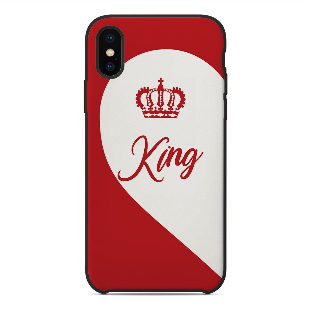 Gearhuman 3D King Valentine Custom Phonecase GB22013 Glass Phone Case Iphone X