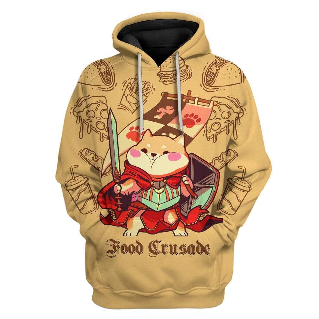 Gearhuman 3D Knight Shiba Battlefield Custom Hoodie Apparel GA26027 3D Custom Fleece Hoodies Hoodie S 