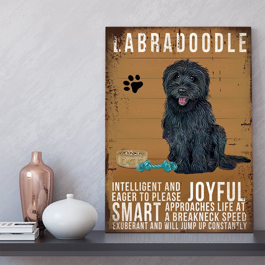 Gearhuman 3D Labradoodle Dog Vintage Quotes Custom Canvas GW010311 Canvas