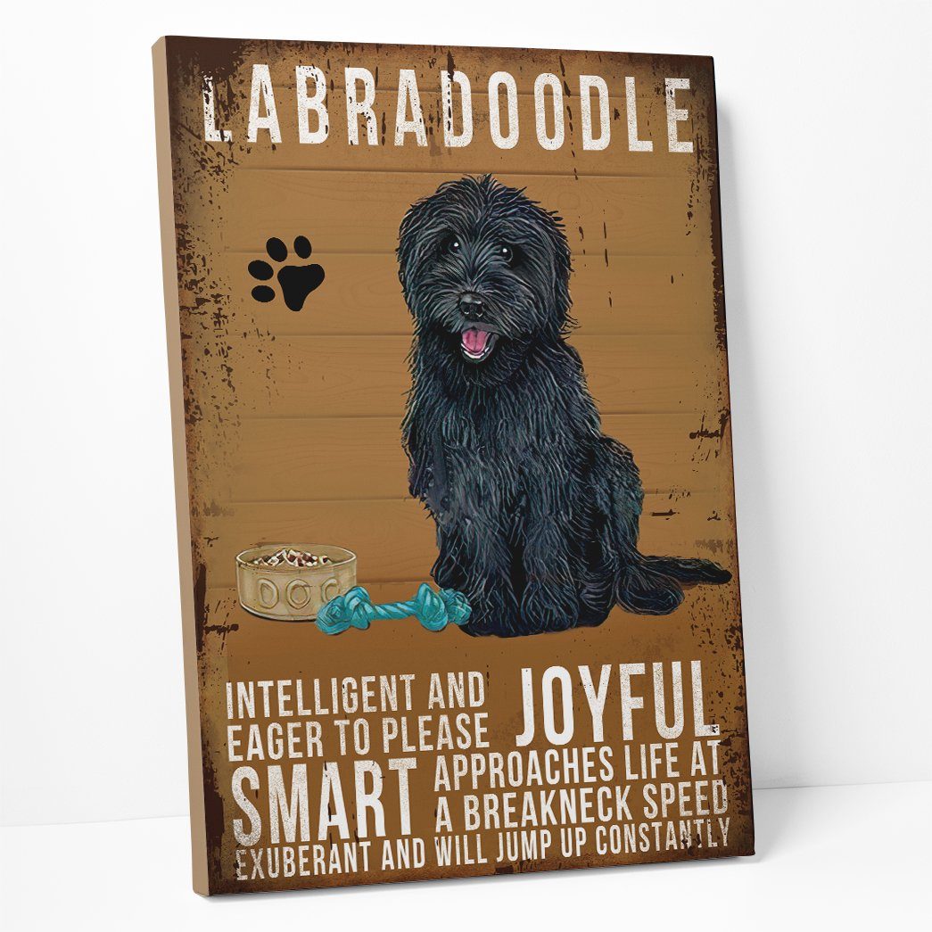 Gearhuman 3D Labradoodle Dog Vintage Quotes Custom Canvas GW010311 Canvas