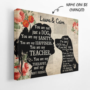 Gearhumans 3D Labrador My Best Friend Custom Name Canvas