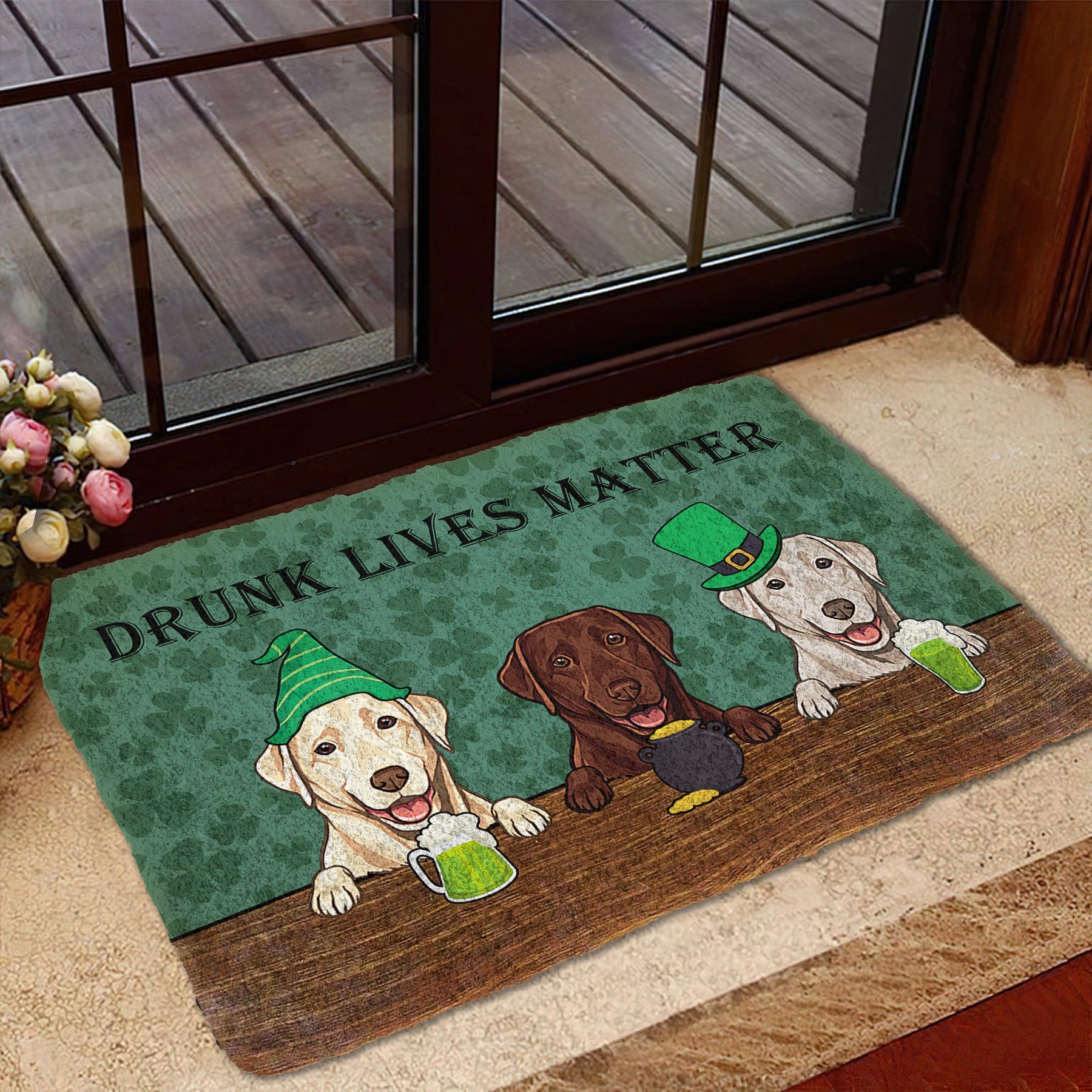 Gearhuman 3D Labrador Retriever Drunk Lives Matter Doormat GK260110 Doormat