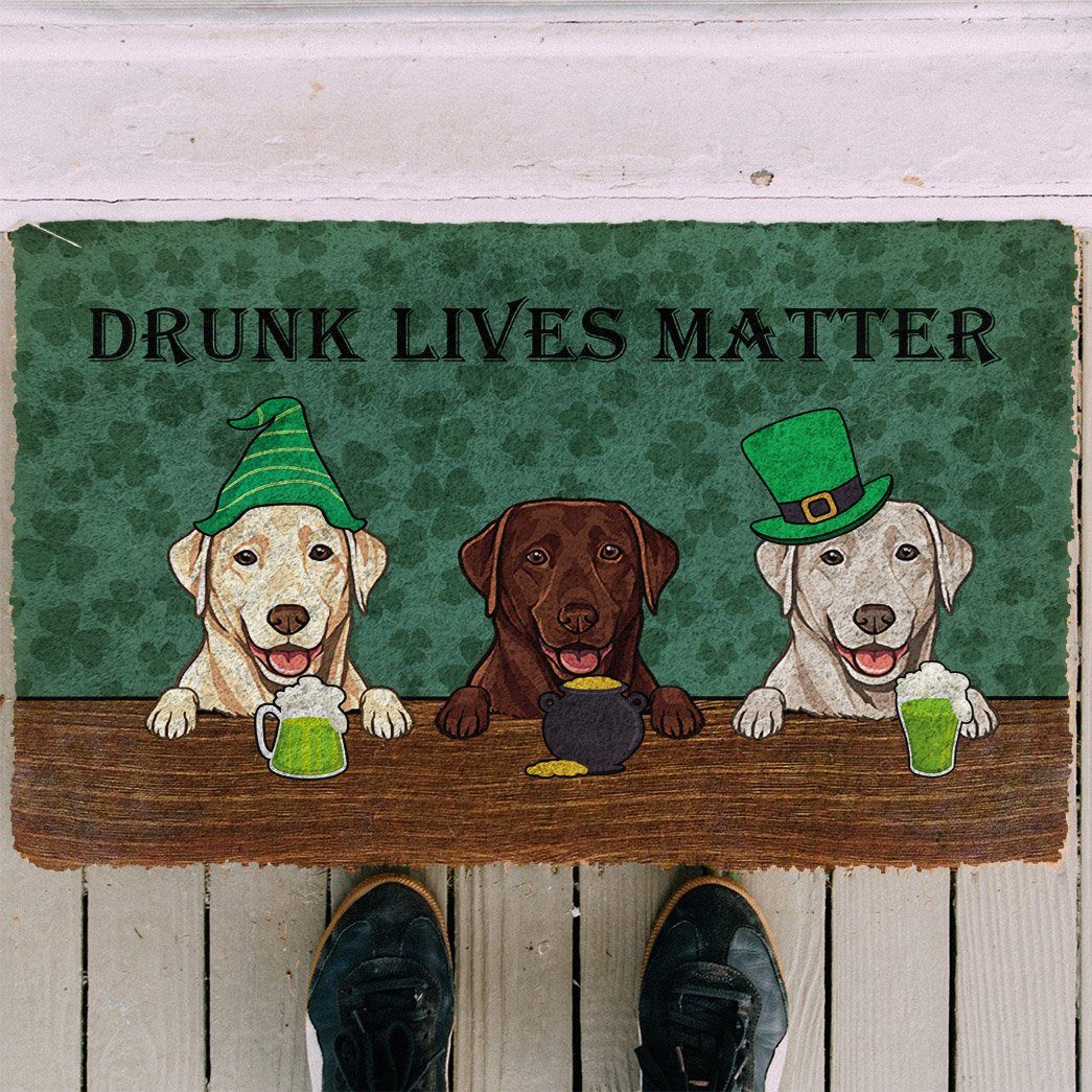 Gearhuman 3D Labrador Retriever Drunk Lives Matter Doormat GK260110 Doormat