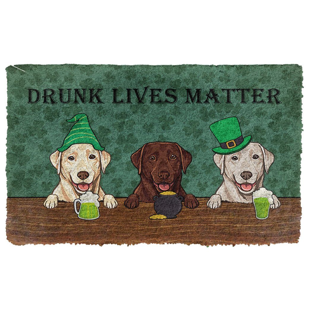 Gearhuman 3D Labrador Retriever Drunk Lives Matter Doormat GK260110 Doormat Doormat S(15,8''x23,6'')