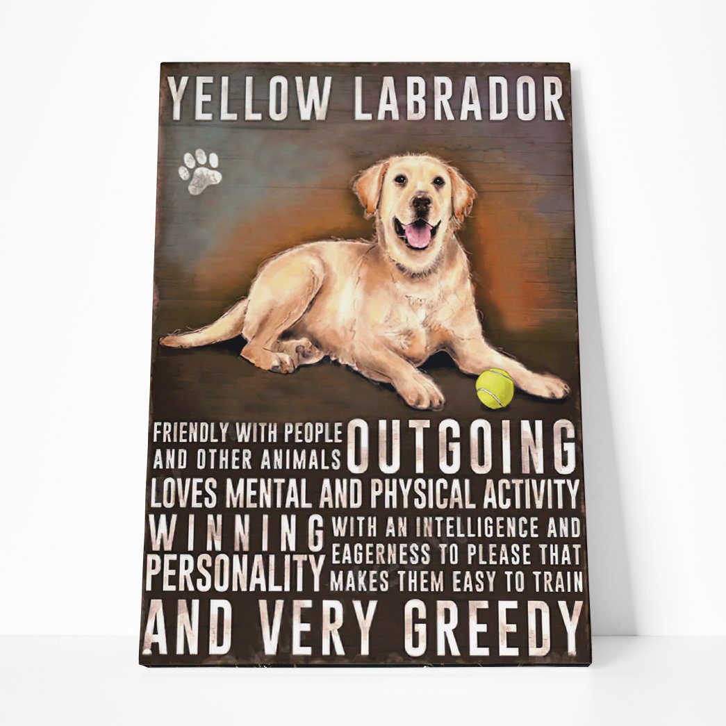 Gearhuman 3D Labrador Retriever Vintage Quotes Custom Canvas GW01036 Canvas 1 Piece Non Frame M
