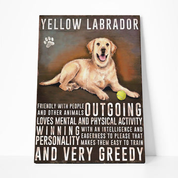 Gearhumans 3D Labrador Retriever Vintage Quotes Custom Canvas