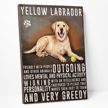 Gearhumans 3D Labrador Retriever Vintage Quotes Custom Canvas
