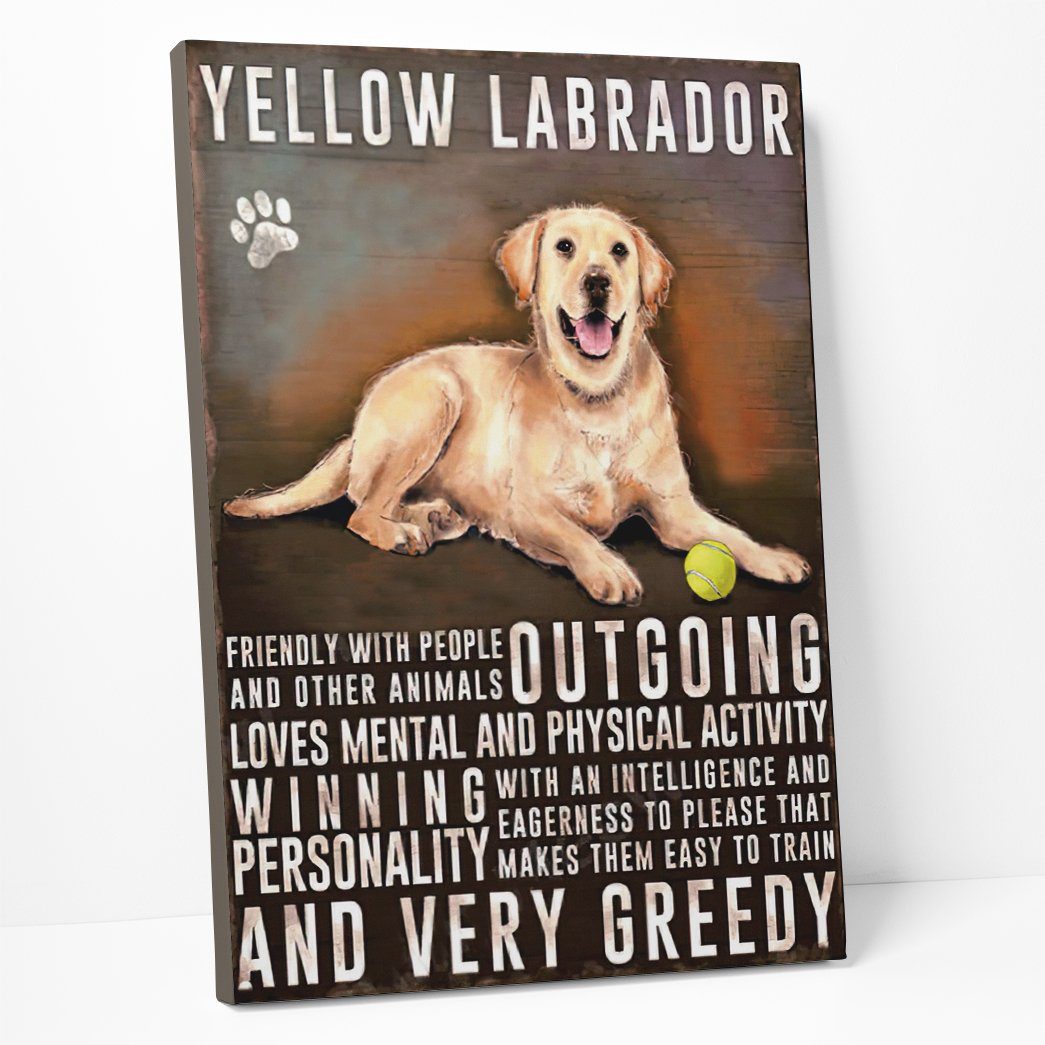 Gearhuman 3D Labrador Retriever Vintage Quotes Custom Canvas GW01036 Canvas