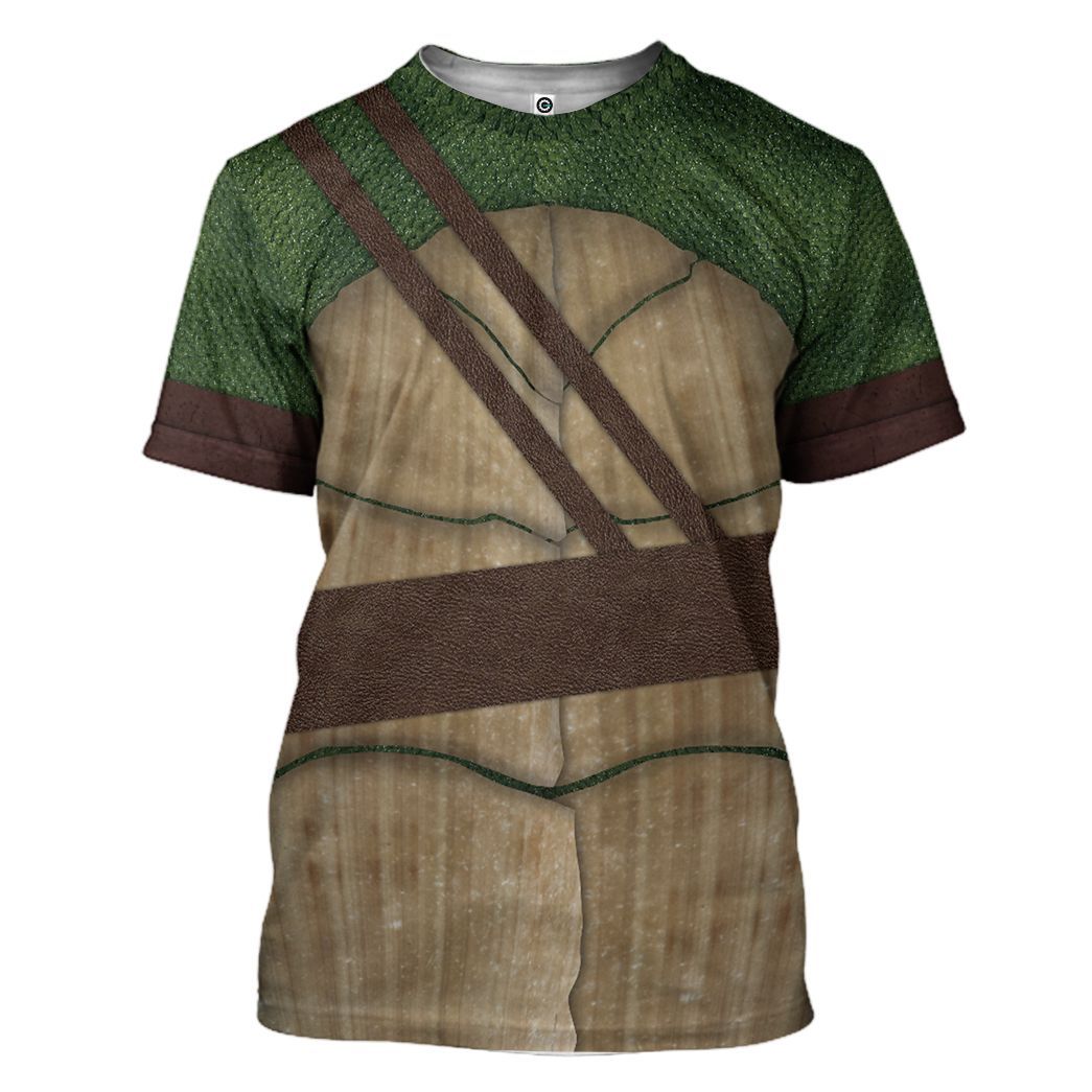 Gearhuman 3D Leonardo TMNT Leo Cosplay Custom Tshirt Hoodie Apparel CV30113 3D Apparel T-Shirt S 