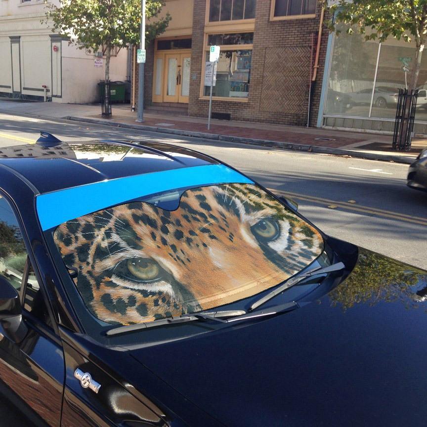 Gearhuman 3D Leopard Eyes Sunshade ZK2805213 Auto Sunshade 