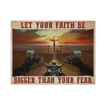 Gearhuman 3D Let Your Faith Motorcycle Custom Canvas GB17027 Canvas 1 Piece Non Frame M