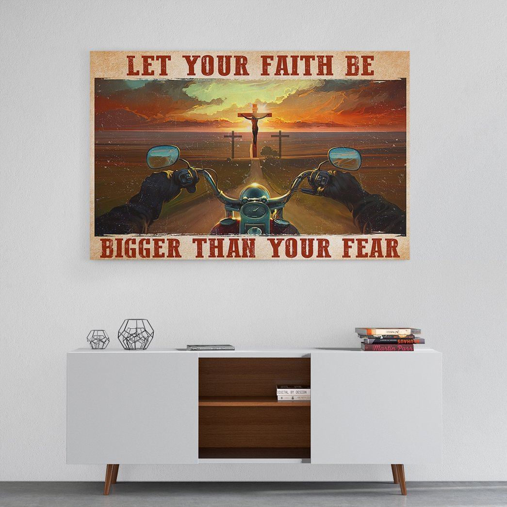 Gearhuman 3D Let Your Faith Motorcycle Custom Canvas GB17027 Canvas