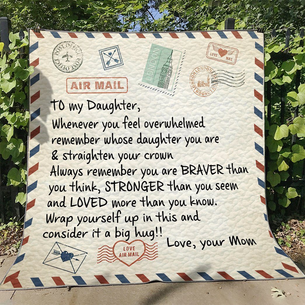 Gearhuman 3D Letter To Daughter From Mom Custom Quilt GW10093 Quilt 