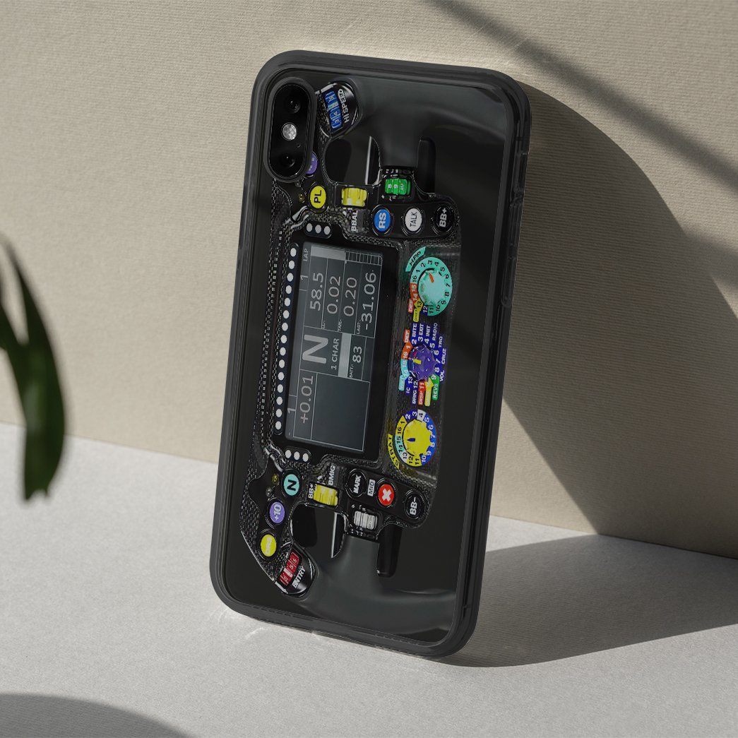 Gearhuman 3D Lewis Hamilton F1 Steering Wheel Phonecase GK31127 Glass Phone Case 