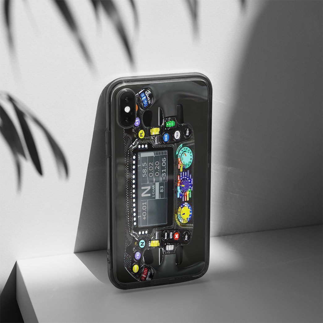 Gearhuman 3D Lewis Hamilton F1 Steering Wheel Phonecase GK31127 Glass Phone Case Iphone X 