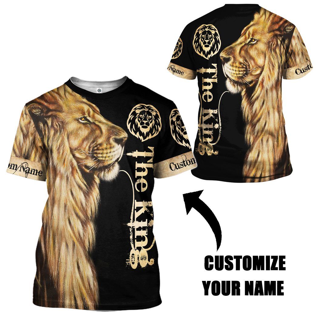 Gearhuman 3D Lion King Custom Name Tshirt Hoodie Apparel GB08126 3D Apparel 