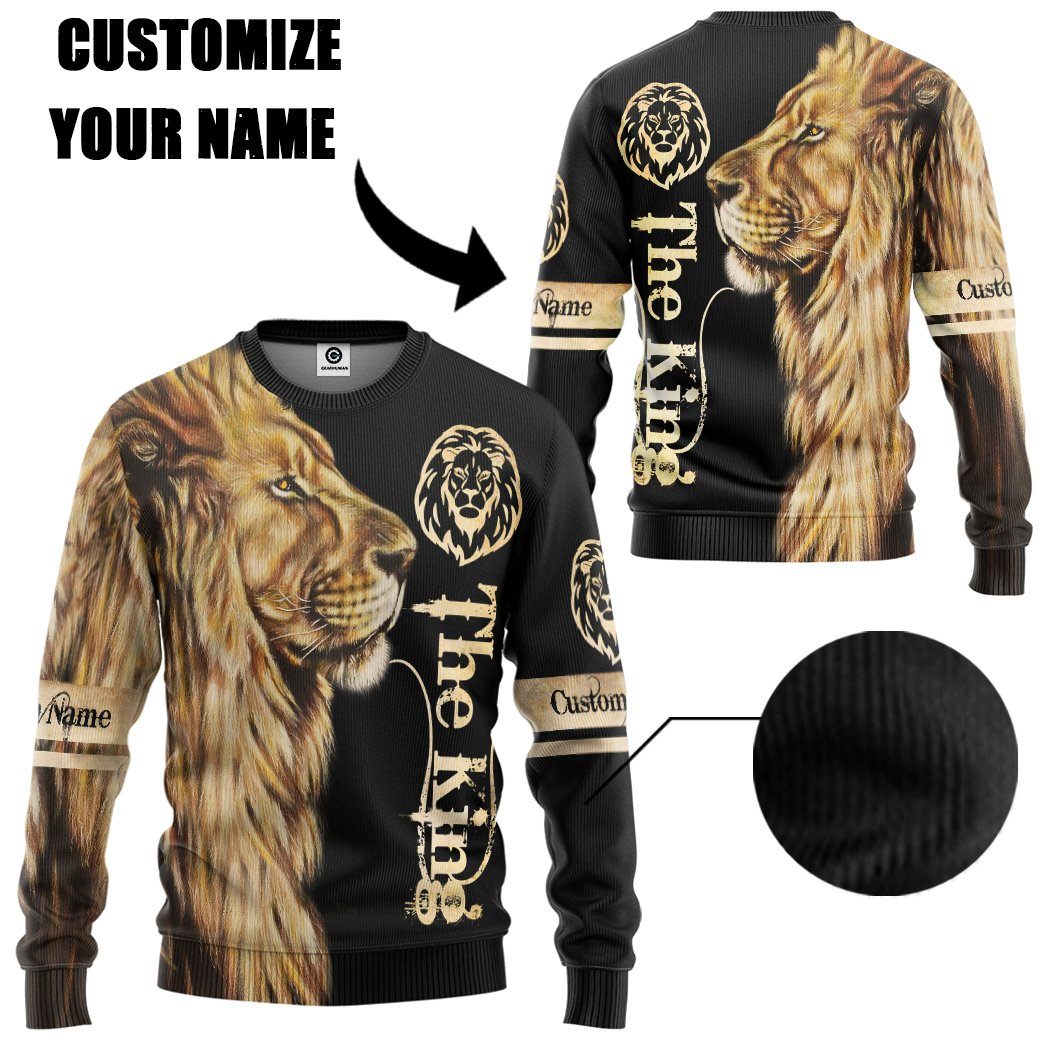 Gearhuman 3D Lion King Custom Name Tshirt Hoodie Apparel GB08126 3D Apparel 