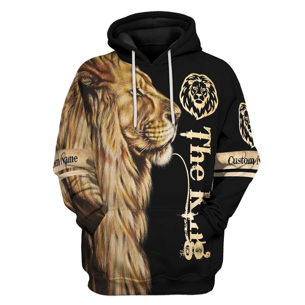 Gearhuman 3D Lion King Custom Name Tshirt Hoodie Apparel GB08126 3D Apparel Hoodie S 