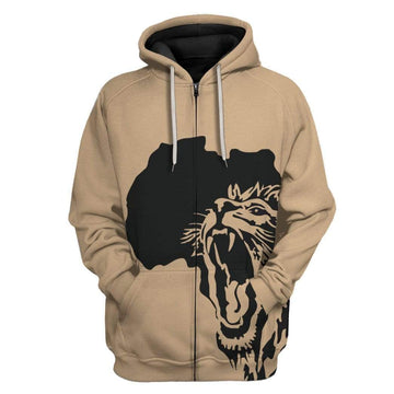 Gearhumans 3D Lion Roar CustomHoodie Apparel