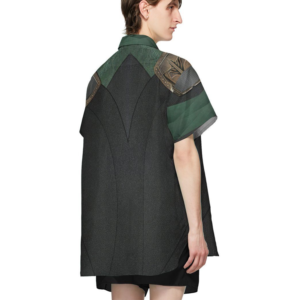 Gearhuman 3D Loki Laufeyson Costume Custom Short Sleeve Shirt GV171149 Short Sleeve Shirt 
