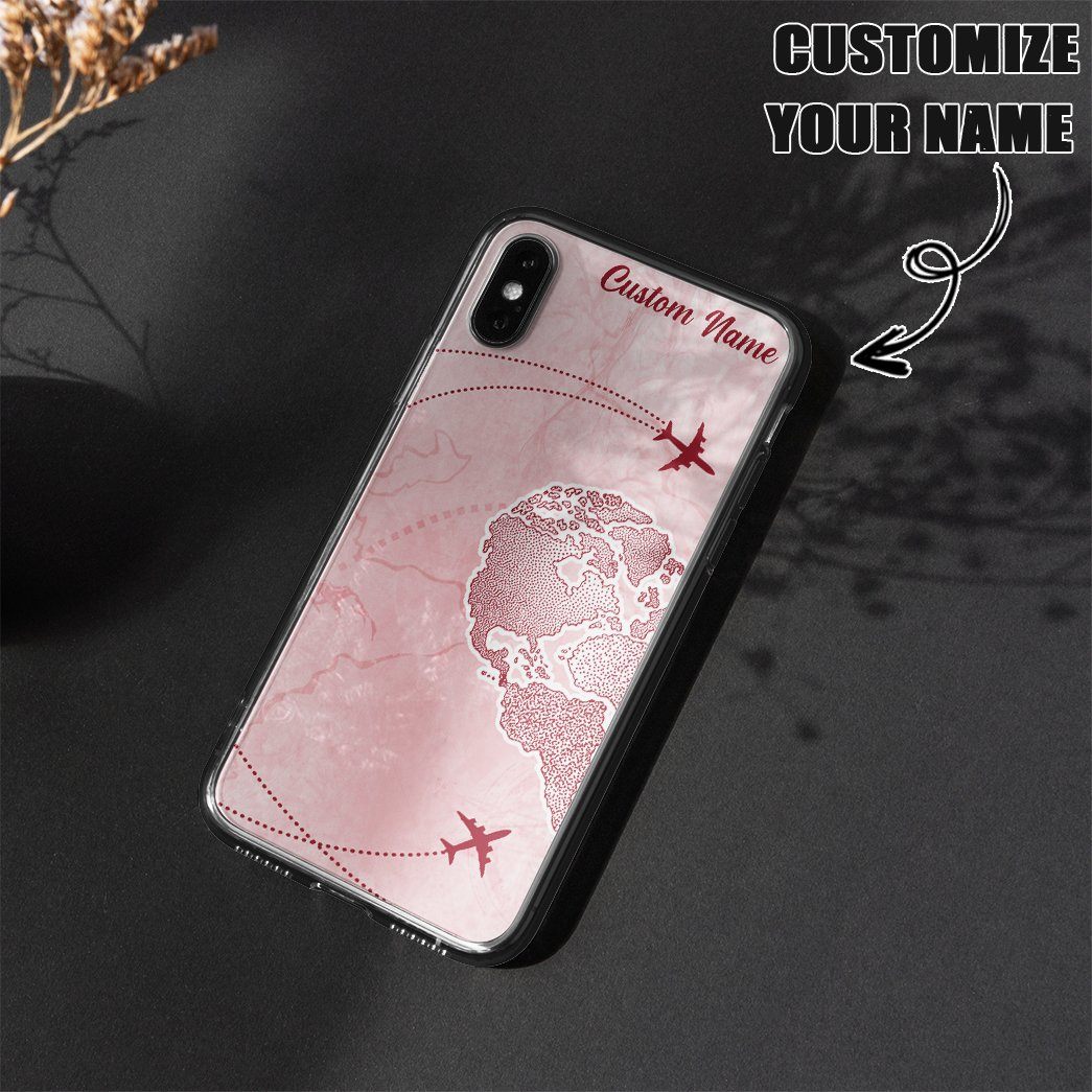 Gearhuman 3D Long Distance Relationship Custom Name Phonecase GB12014 Glass Phone Case 