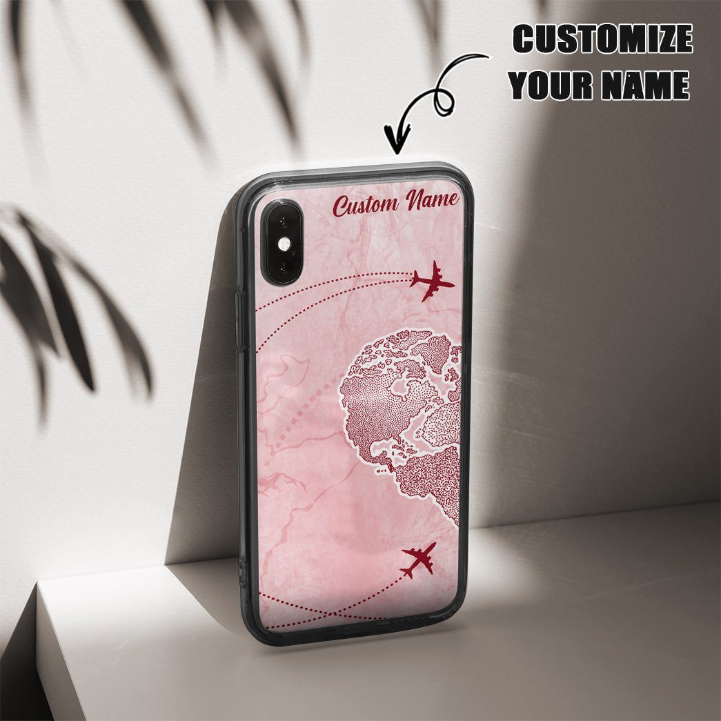 Gearhuman 3D Long Distance Relationship Custom Name Phonecase GB12014 Glass Phone Case 