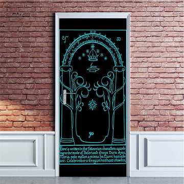 Gearhumans 3D LOTR Doors Of Durin Custom Door Sticker