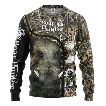 Gearhumans 3D Love Boar Hunter Custom Tshirt Hoodie Apparel