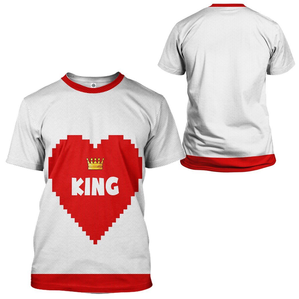 Gearhuman 3D Love King Tshirt Hoodie Apparel GB31122 3D Apparel 
