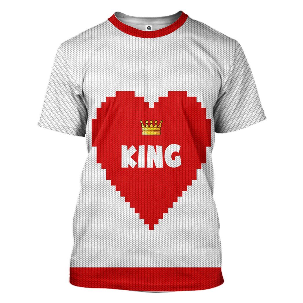 Gearhuman 3D Love King Tshirt Hoodie Apparel GB31122 3D Apparel T-Shirt S 