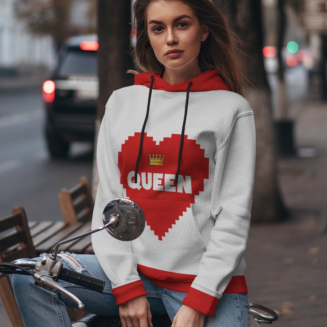 Gearhuman 3D Love Queen Tshirt Hoodie Apparel GB31121 3D Apparel 