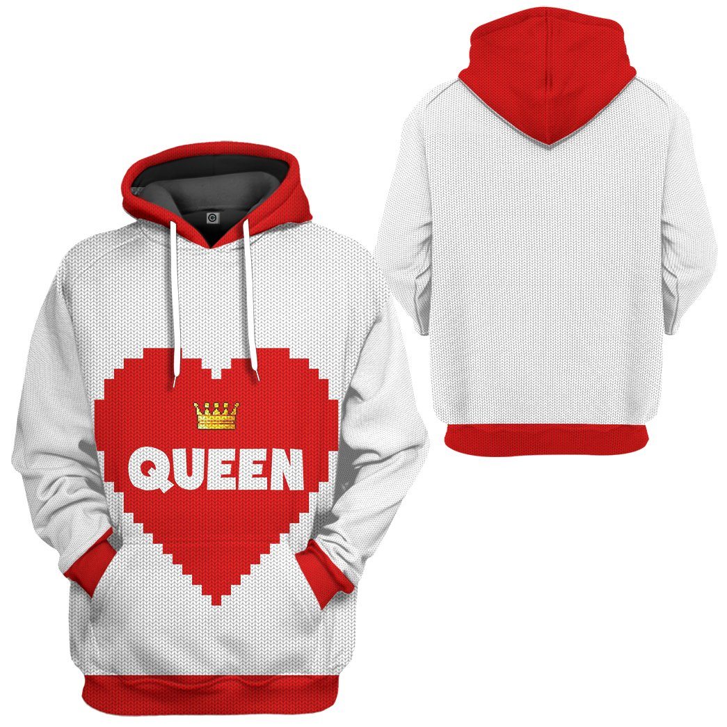 Gearhuman 3D Love Queen Tshirt Hoodie Apparel GB31121 3D Apparel 