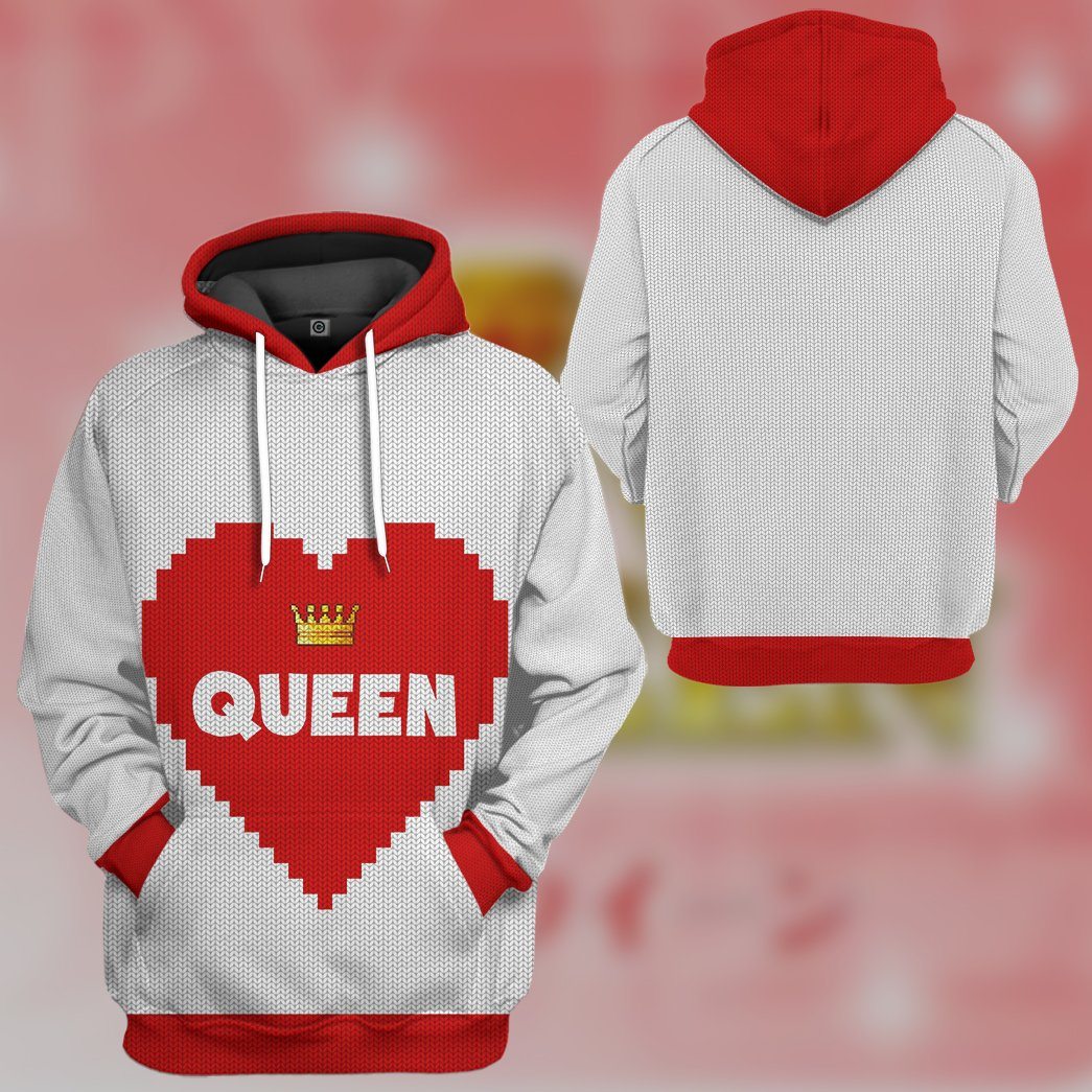 Gearhuman 3D Love Queen Tshirt Hoodie Apparel GB31121 3D Apparel 