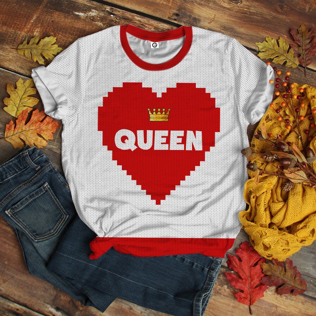 Gearhuman 3D Love Queen Tshirt Hoodie Apparel GB31121 3D Apparel 