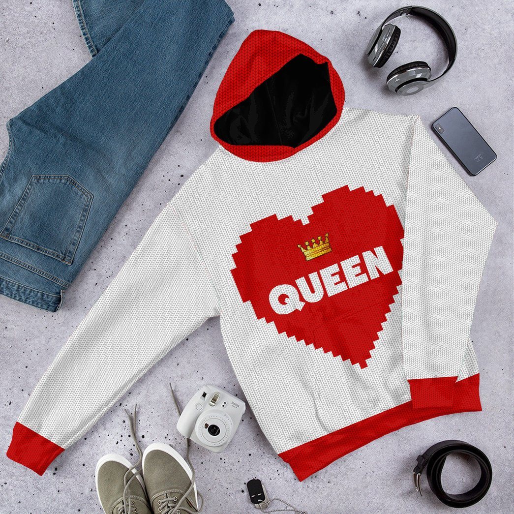 Gearhuman 3D Love Queen Tshirt Hoodie Apparel GB31121 3D Apparel 