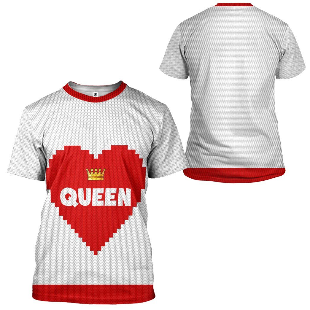 Gearhuman 3D Love Queen Tshirt Hoodie Apparel GB31121 3D Apparel 