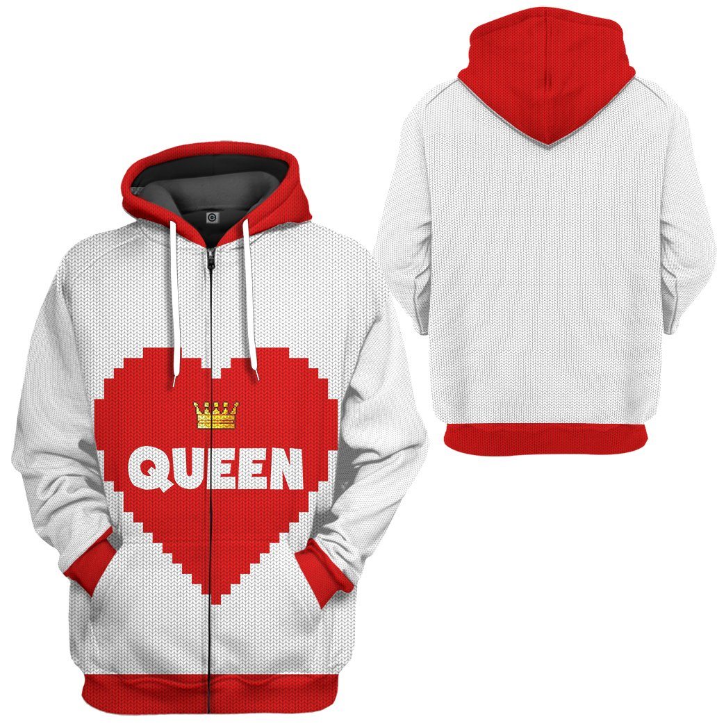 Gearhuman 3D Love Queen Tshirt Hoodie Apparel GB31121 3D Apparel 