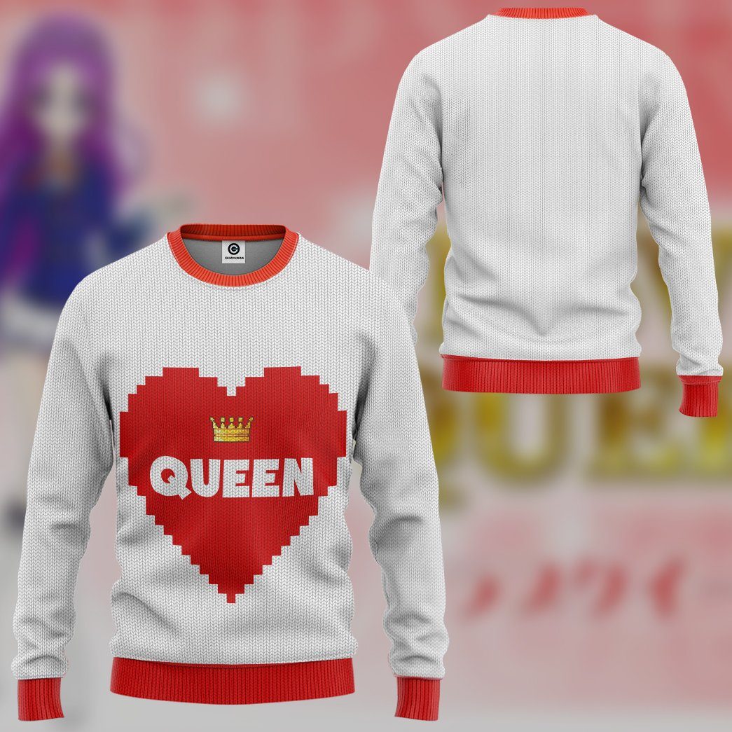 Gearhuman 3D Love Queen Tshirt Hoodie Apparel GB31121 3D Apparel 