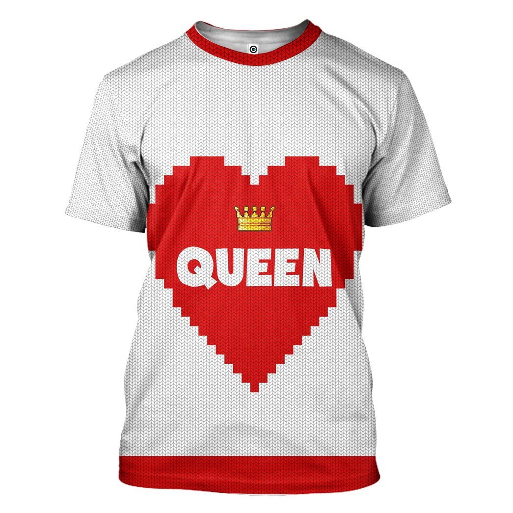 Gearhuman 3D Love Queen Tshirt Hoodie Apparel GB31121 3D Apparel T-Shirt S 