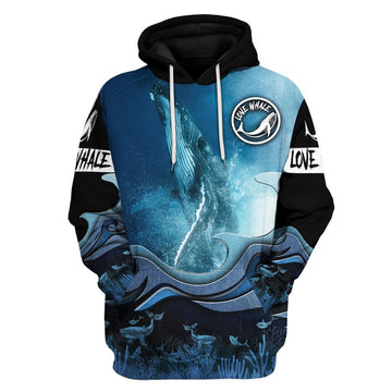 Gearhumans 3D Loving Whale Watching Custom Tshirt Hoodie Apparel