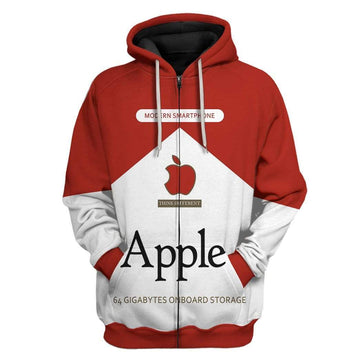 Gearhumans 3D Marlboro And Apple Custom Hoodie Apparel