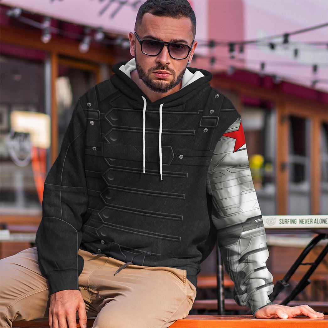 Vêtement Geek Marvel Sweat à Capuche Marvel Winter Soldier Trigger Vêtement Geek Marvel Sweat à Capuche Marvel Winter Soldier Trigger