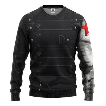 Gearhumans 3D Marvel Bucky Barnes Winter Soldier Custom Tshirt Hoodie Apparel
